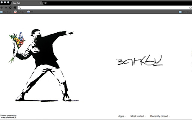 Banksy Theme  from Chrome web store to be run with OffiDocs Chromium online