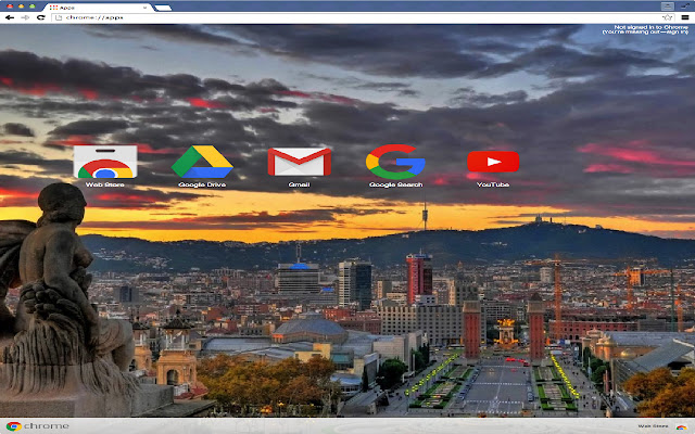 Barcelona View Theme  from Chrome web store to be run with OffiDocs Chromium online