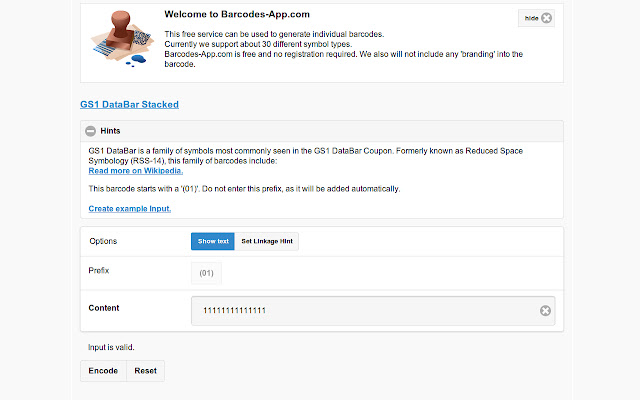 Barcode App  from Chrome web store to be run with OffiDocs Chromium online