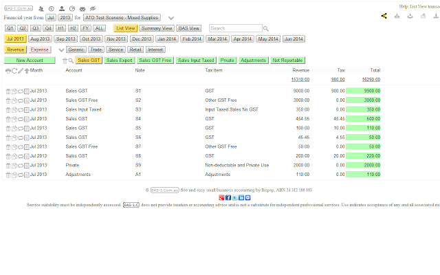 BAS I.C Free BAS and GST Accounting  from Chrome web store to be run with OffiDocs Chromium online