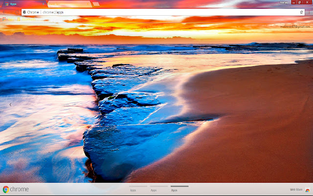 Beach Blue Horizon Red Sea  from Chrome web store to be run with OffiDocs Chromium online