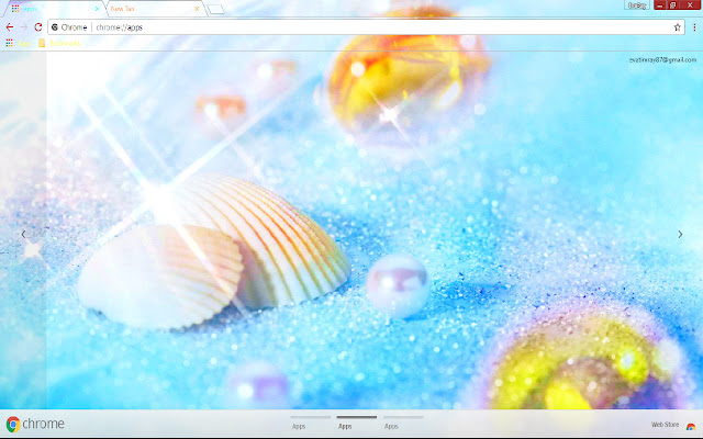 Beach Blue Pearl Shell Summer  from Chrome web store to be run with OffiDocs Chromium online