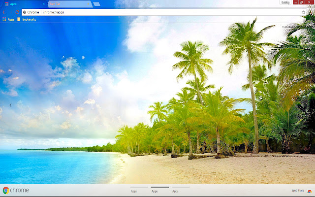 Beach Horizon Palm Tree Summer  from Chrome web store to be run with OffiDocs Chromium online