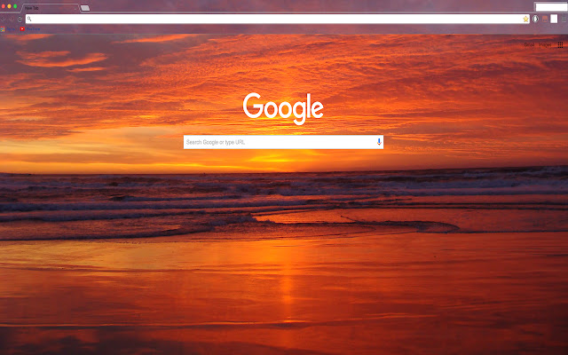 Beach Sunset Theme  from Chrome web store to be run with OffiDocs Chromium online