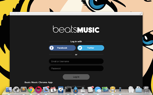 Beats Music Chrome App  from Chrome web store to be run with OffiDocs Chromium online