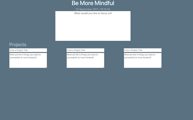 Be More Mindful  from Chrome web store to be run with OffiDocs Chromium online