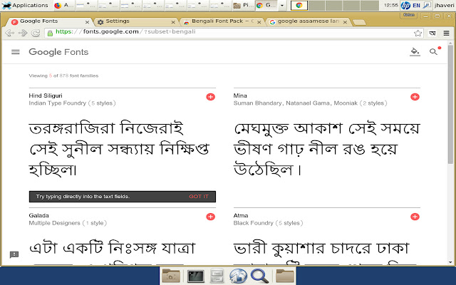 Bengali Font Pack  from Chrome web store to be run with OffiDocs Chromium online