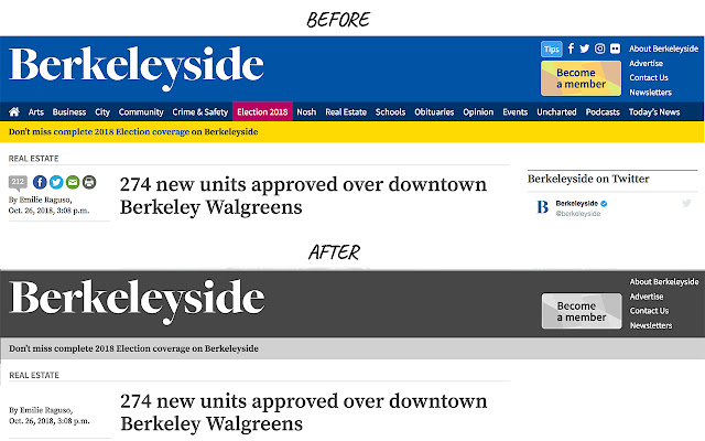 Berkeleyside Unhooked  from Chrome web store to be run with OffiDocs Chromium online