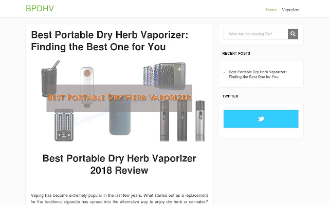 Best Portable Dry Herb Vaporizer  from Chrome web store to be run with OffiDocs Chromium online