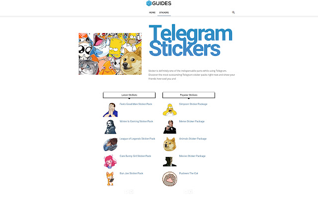 Best Telegram Stickers  from Chrome web store to be run with OffiDocs Chromium online