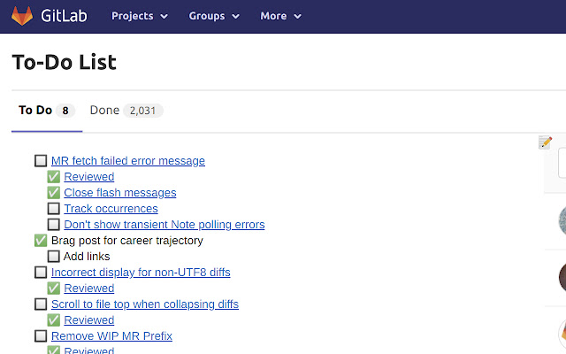 Better GitLab  from Chrome web store to be run with OffiDocs Chromium online