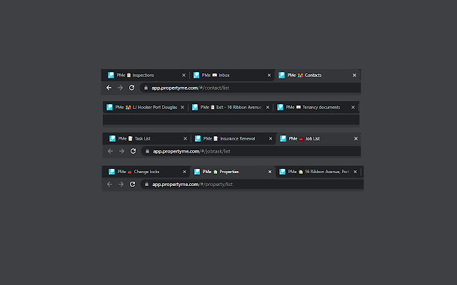 Better PropertyMe Tab Titles  from Chrome web store to be run with OffiDocs Chromium online