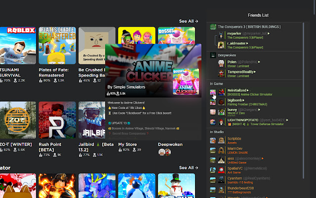 Better Roblox Friendslist  from Chrome web store to be run with OffiDocs Chromium online