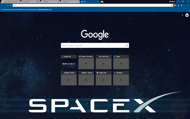 BetterSpaceX  from Chrome web store to be run with OffiDocs Chromium online