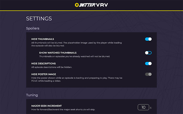 BetterVRV  from Chrome web store to be run with OffiDocs Chromium online