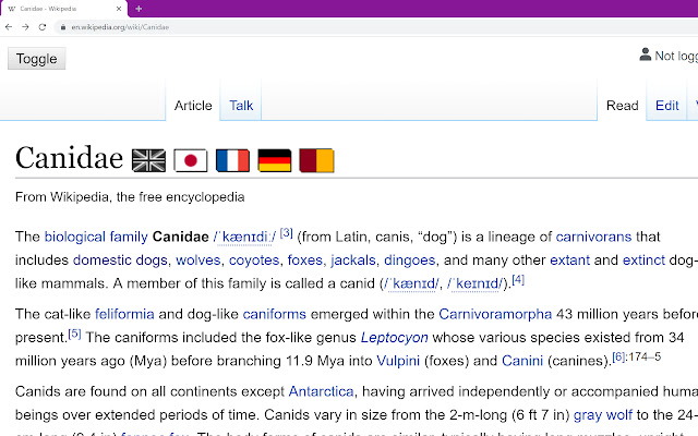 Better Wikipedia  from Chrome web store to be run with OffiDocs Chromium online