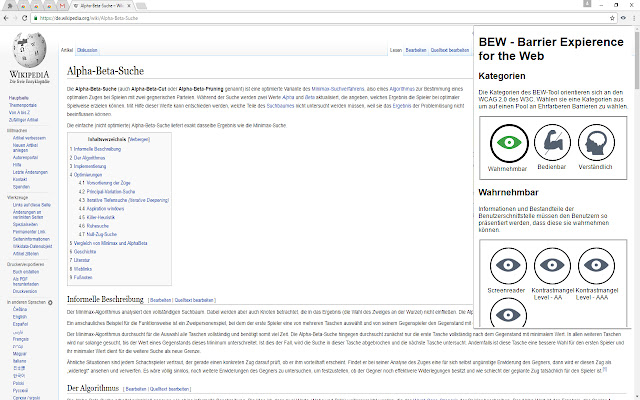 BEW Barrier Experience for the Web  from Chrome web store to be run with OffiDocs Chromium online