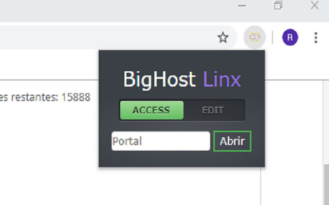 BigHost Linx  from Chrome web store to be run with OffiDocs Chromium online