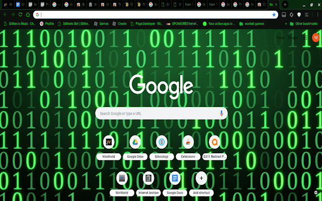 Binary Theme  from Chrome web store to be run with OffiDocs Chromium online