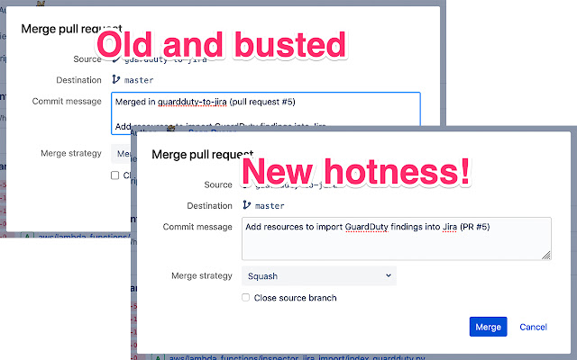 BitBucket Better PR Commit Message  from Chrome web store to be run with OffiDocs Chromium online