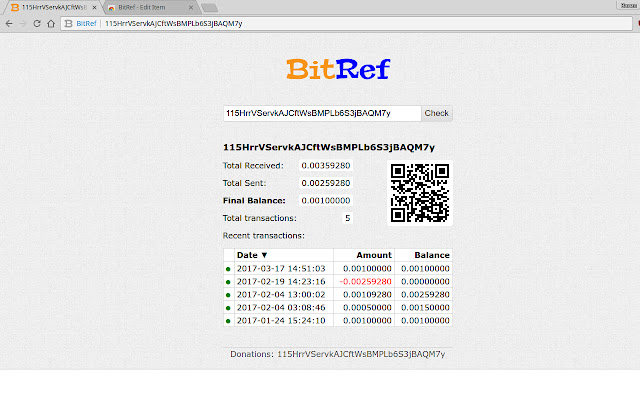 BitRef  from Chrome web store to be run with OffiDocs Chromium online