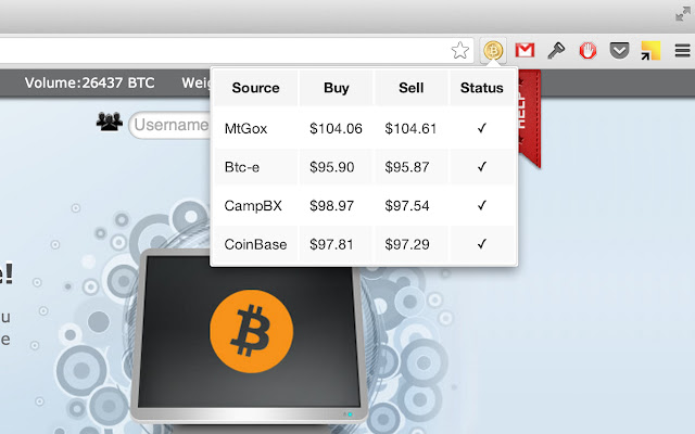 BitX Ticker  from Chrome web store to be run with OffiDocs Chromium online