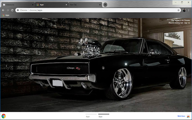 Black Dodge Charger R/T Classic Racing Car  from Chrome web store to be run with OffiDocs Chromium online