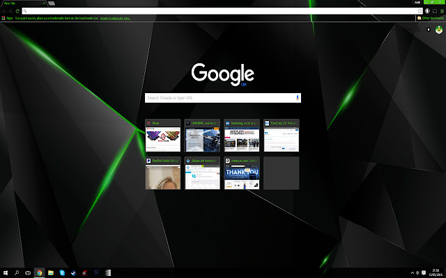 Black green shards  from Chrome web store to be run with OffiDocs Chromium online