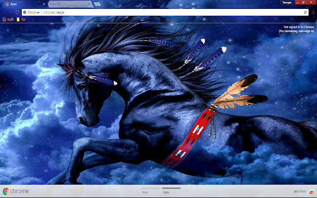 Black Horse blue sky 1366*768  from Chrome web store to be run with OffiDocs Chromium online