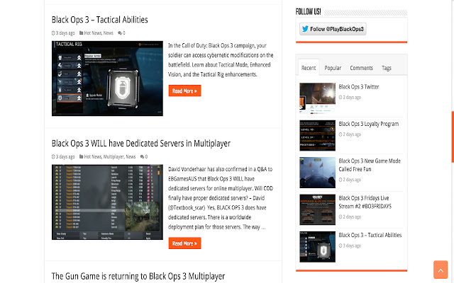 Black Ops 3 News and Community  from Chrome web store to be run with OffiDocs Chromium online