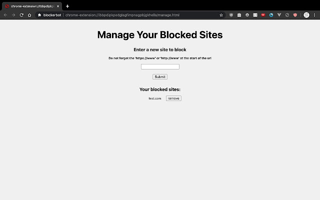 blockerbot  from Chrome web store to be run with OffiDocs Chromium online