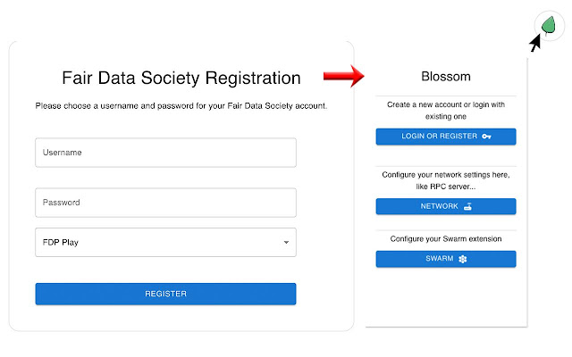 Blossom  from Chrome web store to be run with OffiDocs Chromium online