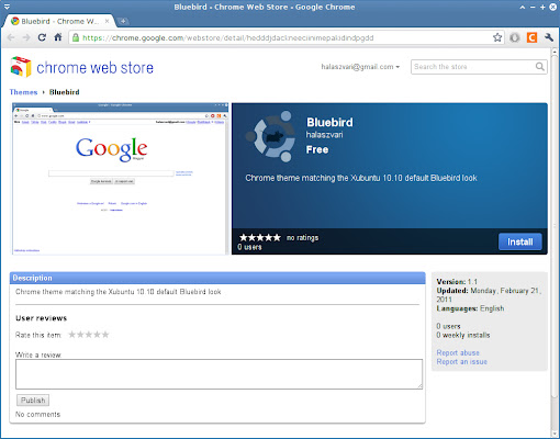 Blue Bird  from Chrome web store to be run with OffiDocs Chromium online