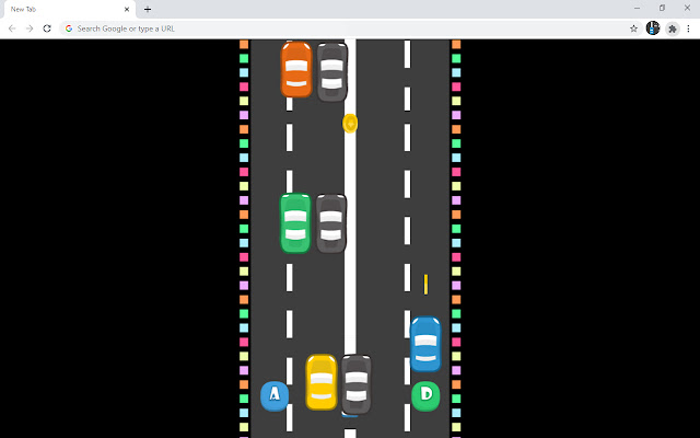 Blue Car Racing Game  from Chrome web store to be run with OffiDocs Chromium online