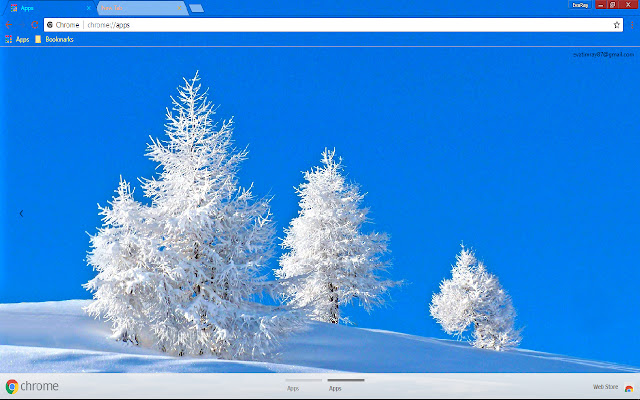 Blue Nature Snow Tree White Winter  from Chrome web store to be run with OffiDocs Chromium online