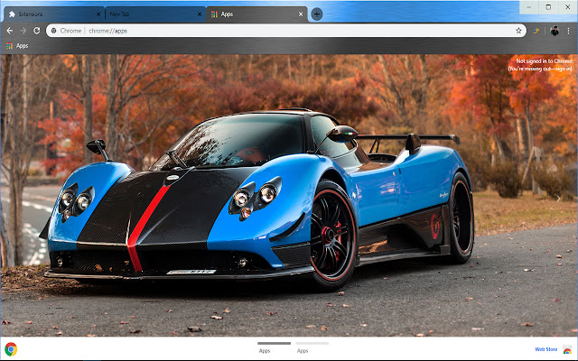 Blue Pagani Zonda SuperCar Tercepat dari toko web Chrome untuk dijalankan dengan OffiDocs Chromium online