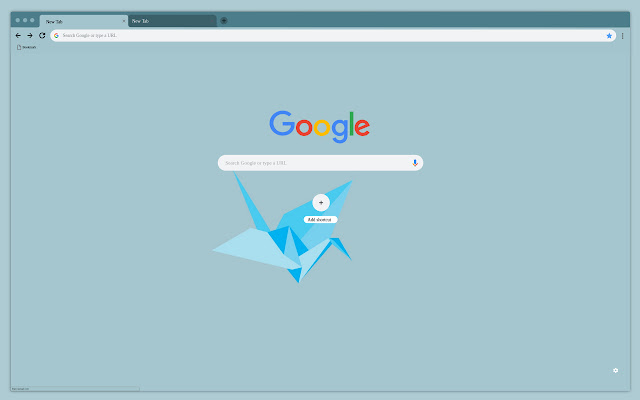 Blue paper bird  from Chrome web store to be run with OffiDocs Chromium online