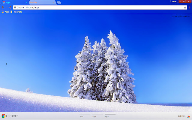 Blue Snow Tree White Winter  from Chrome web store to be run with OffiDocs Chromium online