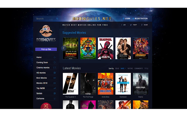 BobMovies  from Chrome web store to be run with OffiDocs Chromium online