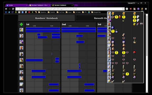 Bombers Notebook  from Chrome web store to be run with OffiDocs Chromium online