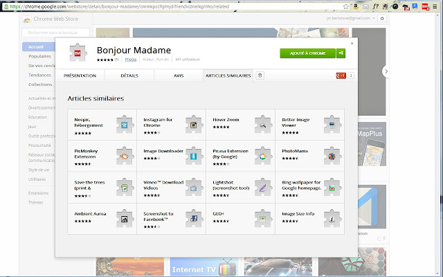 Bonjour Madame  from Chrome web store to be run with OffiDocs Chromium online