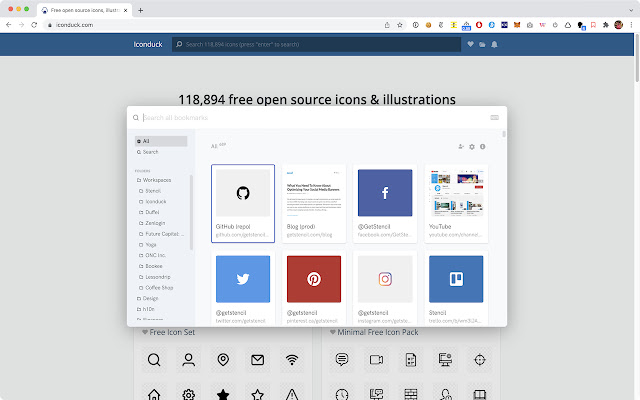 Bookee Instant Bookmark Manager  from Chrome web store to be run with OffiDocs Chromium online