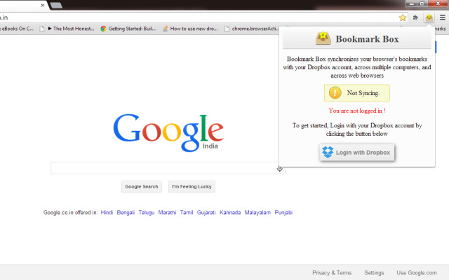 Bookmark Box  from Chrome web store to be run with OffiDocs Chromium online