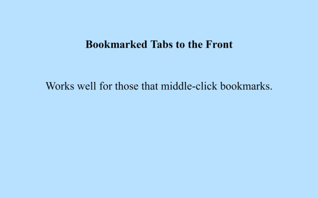 Bookmarked tabs to the front  from Chrome web store to be run with OffiDocs Chromium online