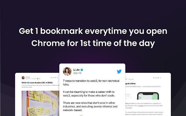 Bookmarkoftheday  from Chrome web store to be run with OffiDocs Chromium online