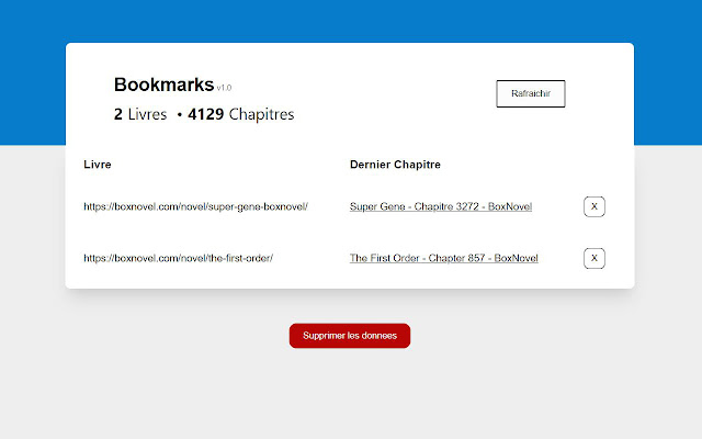 Bookmarks Chapters  from Chrome web store to be run with OffiDocs Chromium online