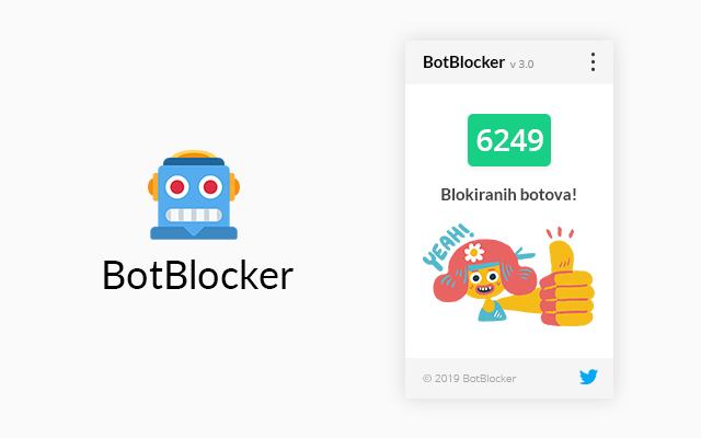 BotBlocker  from Chrome web store to be run with OffiDocs Chromium online