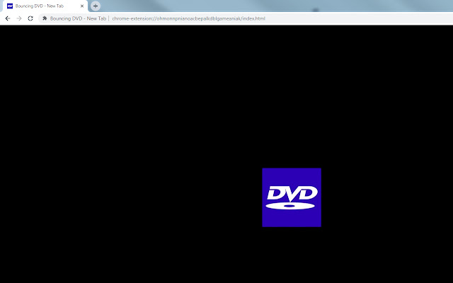 Bouncing DVD New Tab  from Chrome web store to be run with OffiDocs Chromium online