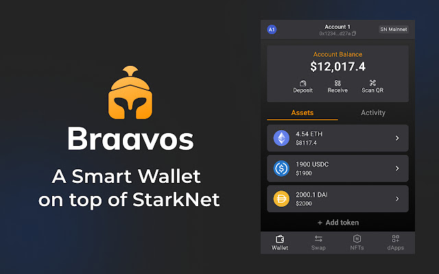 Braavos Smart Wallet  from Chrome web store to be run with OffiDocs Chromium online