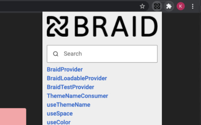 Braid Lookup Extension  from Chrome web store to be run with OffiDocs Chromium online